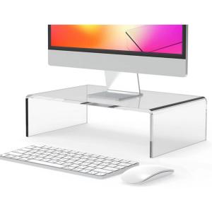 Acrylic Computer Riser With Drawers Monitor Monitor Keyboard Storage Laptop TV Screen Stand