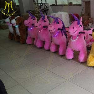 China Hansel children electric stuffed walking battery operated ride on animals supplier