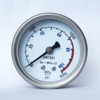 China Stainless Steel Hydraulic 15000 Psi Pressure Gauge Ventilating Application 100 MPa on sale