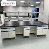 China Configurable Chemistry Lab Workbench Number of Shelves Drawers and Handles as Drawing on sale