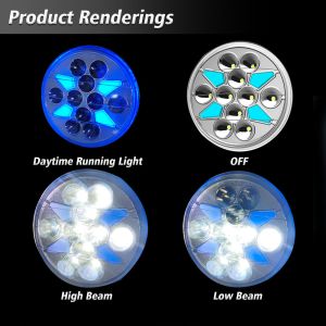 China YAYE GN125 2 in 1 High Power LED Motorcycle Headlight with DRL/Turn Signal and DC12V Voltage wholesale