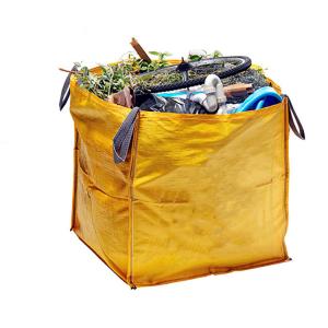 China Yellow Garden Skip Bag Garbage Dumpster Virgin PP Material For Construction Waste supplier