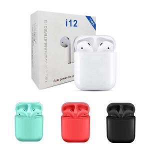 China  				Amazon Tws 5.0 Wireless Earbuds I12 I12s Luxury Earphones Waterproof Sport Headphone Memory with Charger Box 	         supplier
