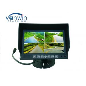 China 7 Inch Widescreen LCD Monitor 4ch DVR with stand mount and quad images for Van / Truck supplier