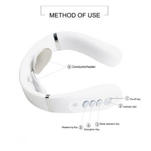 China Cordless Rechargeable Pulse Neck Massager Electric Wireless Neck Massager With Heat supplier