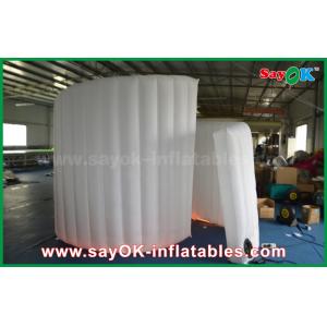 Party Photo Booth 210D Oxford Fabric Inflatable White Spiral Wall For Photo Booth Tent 1 Year Warranty