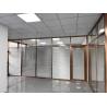 China Gold Framed Dual-Level Glass Partition Wall with Blinds wholesale