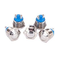 China Screw Reset 16mm 19mm Metal Push Button Switch For Kitchen Hood on sale