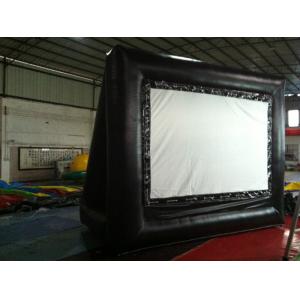 Rent Black Outdoor PVC Inflatable Outdoor Movie Screen For Advertising