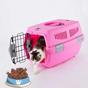Solid Color Pet Travel Carrier Crates Plastic Kennel For Cats And Dogs