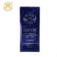 China 0.5kg Glossy Blue Coffee Bean Packaging Bags With Valve Vacuum Pack Bags For Food Roasted Bean on sale