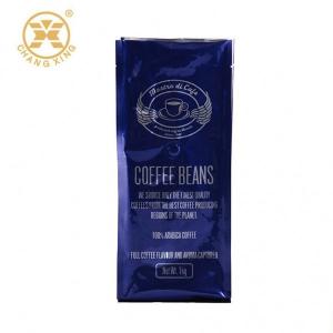 China 0.5kg Glossy Blue Coffee Bean Packaging Bags With Valve Vacuum Pack Bags For Food Roasted Bean supplier