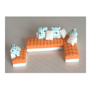 2014 new Soft Pottery Sofa,Miniature Ceramic Sofa Furniture Model for indoor layout