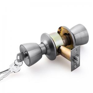 China Stainless Steel SS 201 Material Spherical Lock / Lock Knob For Bathroom Security supplier