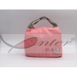 China 420D Polyester Collapsible Travel Cooler , Portable Food Cooler Bag Pink Color supplier