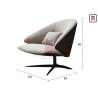 China 0.8cbm Cashmere Upholstered Leisure Chair 4 Spoke wholesale