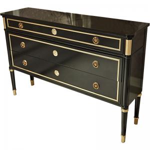 2018 new design luxurt ebony wood with gold accent 6 drawer dresser for hotel bedroom furniture,hospitality casegoods