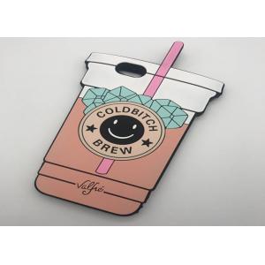 China Coffee Cup Design 3d Silicone Phone Back Cover Customized Style Shockproof supplier