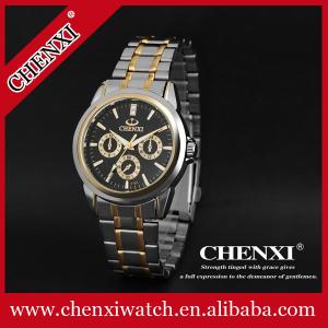 China 2015 New Fashion Two Tone Color Gold 005D7D Japan Quartz Movt Stainless Steel Watches Man supplier