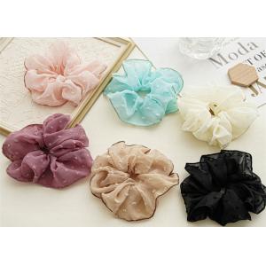 Summer ball mesh gauze art scrunchies large hair hoop headpiece ins kids girls hair rope headpiece accessories