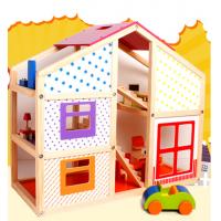 Happy family doll house,baby wooden doll house,doll house toy