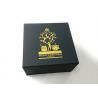 Custom Gold Stamping Logo Present Gift Box , Xmas Black Folding Carton Box