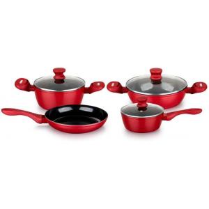 Aluminum forged induction color ceramic coating nonstick cookware set