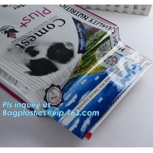 China dog food bag with slider closure,dog food packaging bag with closure, pet food packaging bag/dogs food bags manufacturer supplier