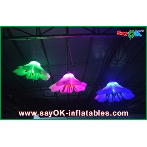 China Purple / Green GIant Inflatable Lighting Decoration Led Inflatable Lighting Flower supplier