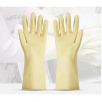 China Thickening Yellow Household Latex Gloves Puncture Prevention 32cm Yellow Latex Glove on sale