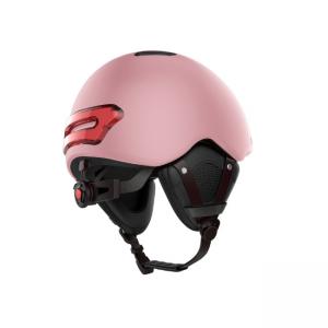 Pink BT 5.0 Motorcycle Brake Light Helmet Smart Mountain Bicycle Helmets