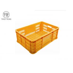 Ventilated No Collapsible Plastic Crate , Food Grade Stacking Confectionery Tray