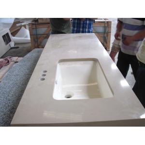 China Commercial Bathroom vanity top remodelling Customized engineering Quartz Stone Countertops supplier