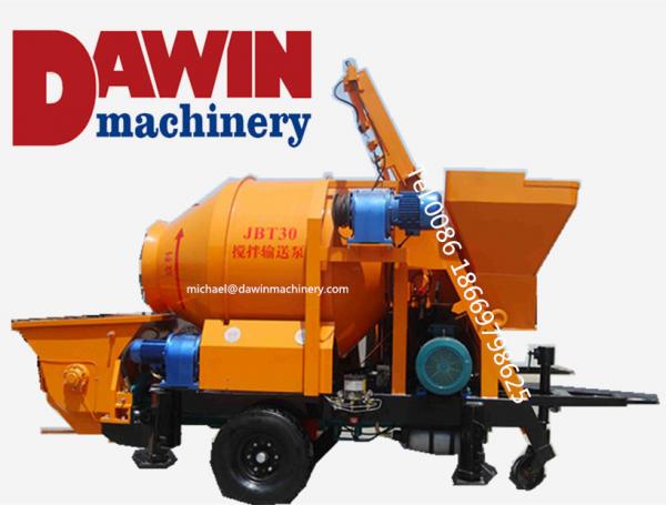 Concrete Mixer with Pump with 450L Mixing Drum 30 cubic meter per hour Capacity