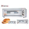 Commercial Double Glass Door Bakery Deck Oven Stainless Steel 1 Deck 3 Trays