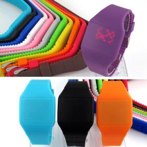 DWG Silicone Digital Watch , Thin Silicone Touch Screen Watch Customized Color