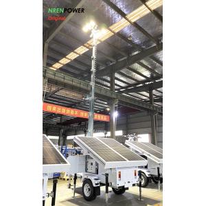 China solar power light tower-9m hydraulic mast-4x435 solar panels-8x200AH batteries supplier