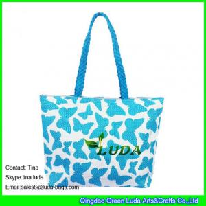 LUDA best beach bags women top zipper straw beach handbag  totes