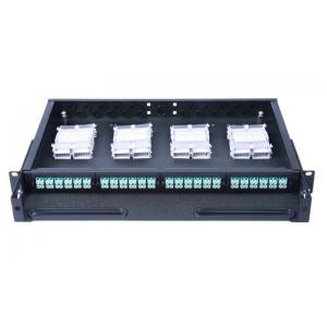China HD Distribution Fiber Optic Patch Panel 96 Fiber 48 Ports Loaded With Duplex LC Adapter supplier