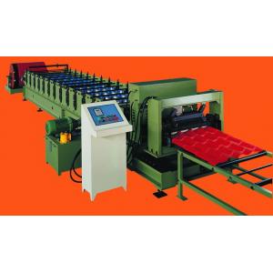 Custom 1200mm Feeding Width Step Tile Roll Forming Machine With PLC Control System