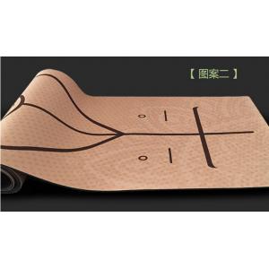 China New premium Eco friendly lase carve printing fitness mat custom printed anti slip natural cork rubber yoga mat supplier