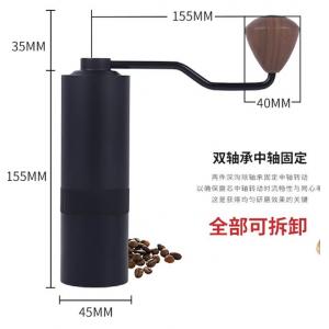 38mm Conical Burr Middle Manual Espresso Coffee Grinder With Walnut Handle