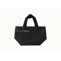 China Black Embroidery 600D Polyester Tote Bags AZO Free Polyester Reusable Bags on sale