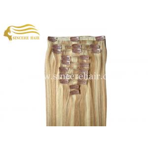 Hot Sell 60 CM Straight Remy Human Hair Extensions Clips-In 10 Pieces 130 Gram for Sale
