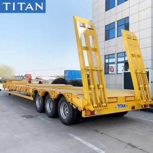 China 3 Axle Low Bed Truck 50 Tons Low Loader Trailers for Sale in Nigeria supplier
