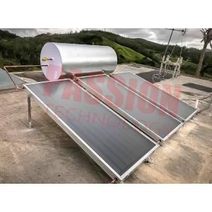 Blue Titanium Collector Flat Plate Solar Water Heater , Solar Powered Pool Heater