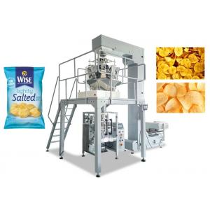 China Potato Chips Multihead Weigher Packing Machine 80 - 200MM Bag Width supplier