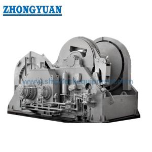 China Towing Winch  Hydraulic Double Drum Waterfall Winch With Spooling Ship Deck Equipment supplier