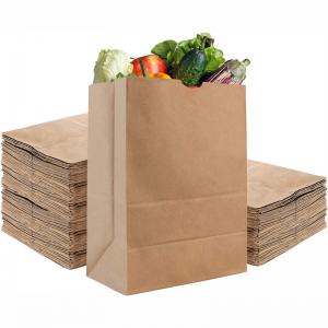 Large Paper Bags Kraft Brown Paper Grocery Bags for Grocery Shopping