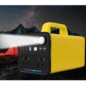 350W Portable Power Station Backup Lithium Battery With Led Lighting Solar Generator For Outdoors Camping Travel Emergen